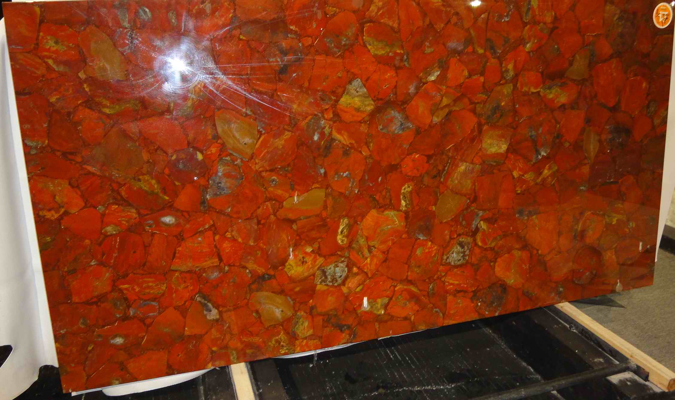 Semi Precious Stone Red Jasper Slab