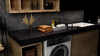 Artificial Black Quartz Wall Countertop Stone Slab 