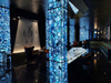 Semi Precious Stone Backlit Blue Agate Slab