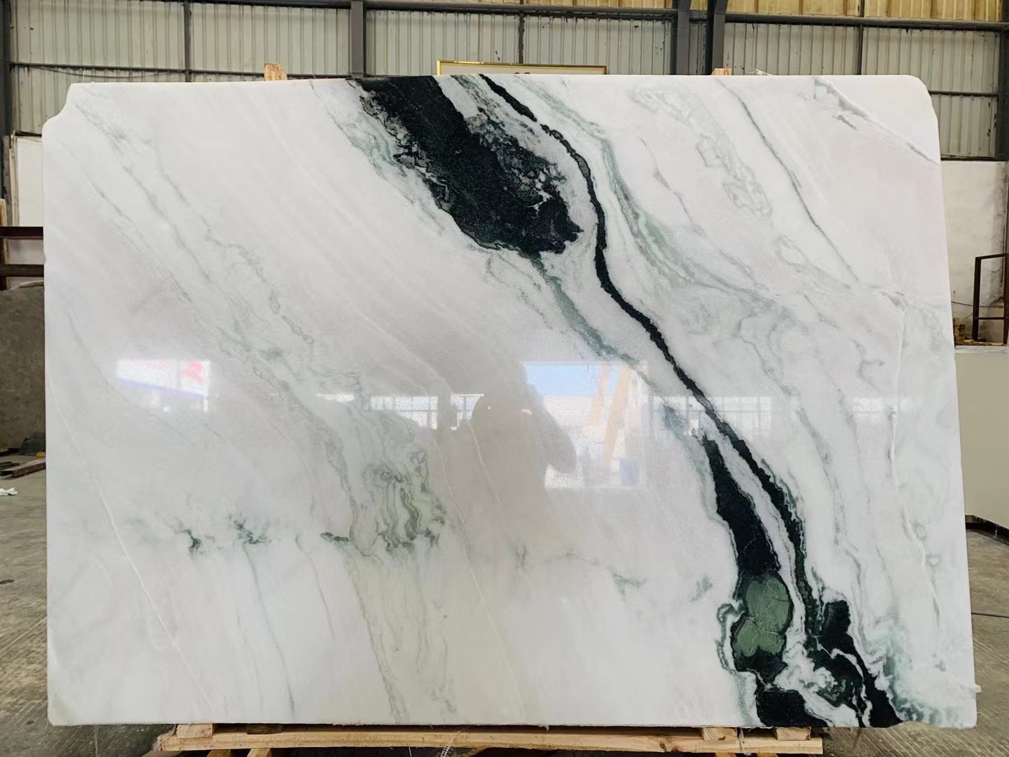Chinese Panda White Marble Slab Stone