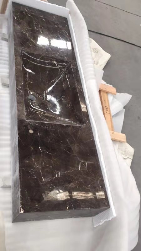 Chinese Dark Emperador Marble Tiles, China Brown Marble