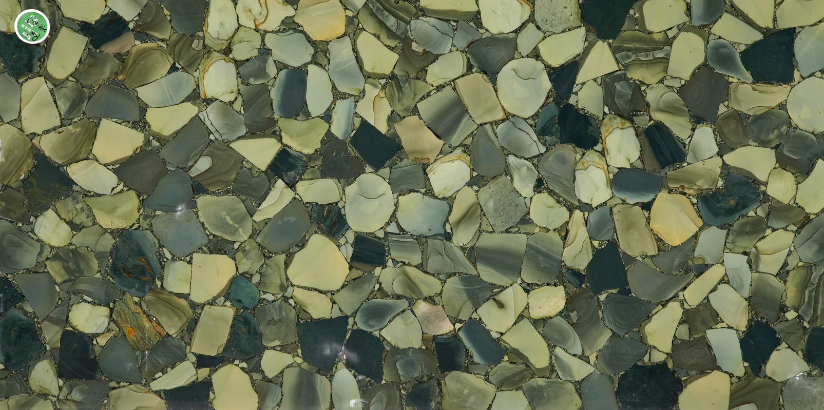 Semi Precious Stone Green Lotus Slab