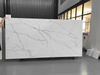 Polished Surface Bookmatched Artificial Calacatta White Quartz Slab Countertop 
